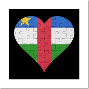 Central African Jigsaw Puzzle Heart Design - Gift for Central African With Central African Republic Roots Posters and Art